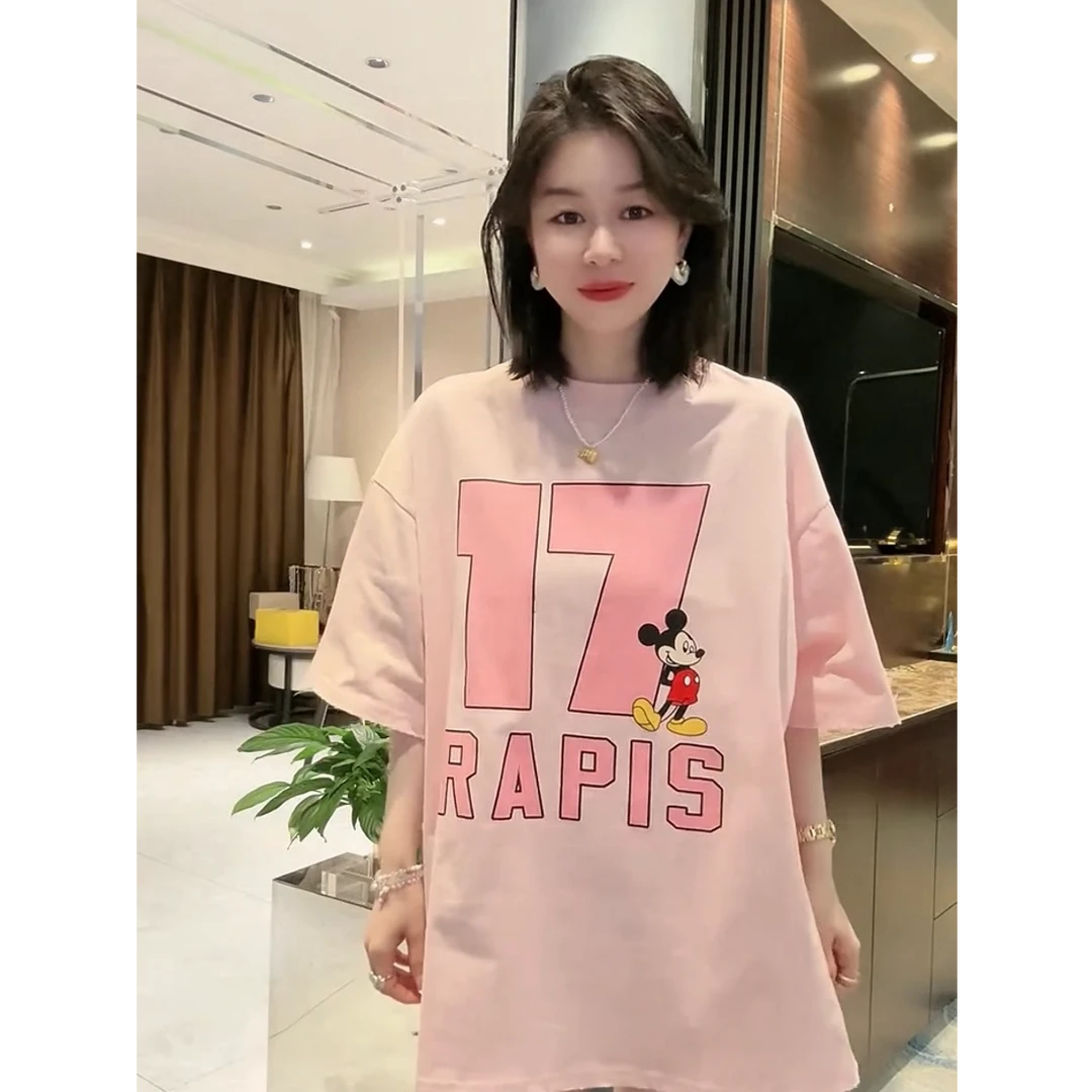 欧洲站2025夏季新款时尚百搭宽松显瘦俏皮减龄短袖T恤女上衣