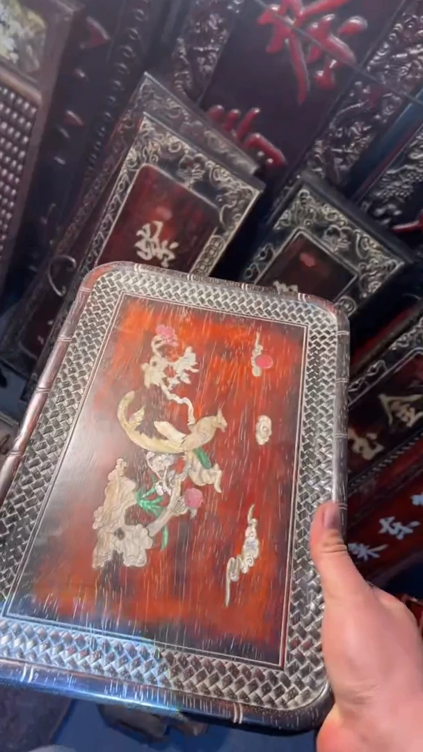 【闪购商品】非洲紫檀（红花梨）36x24cm赏盘