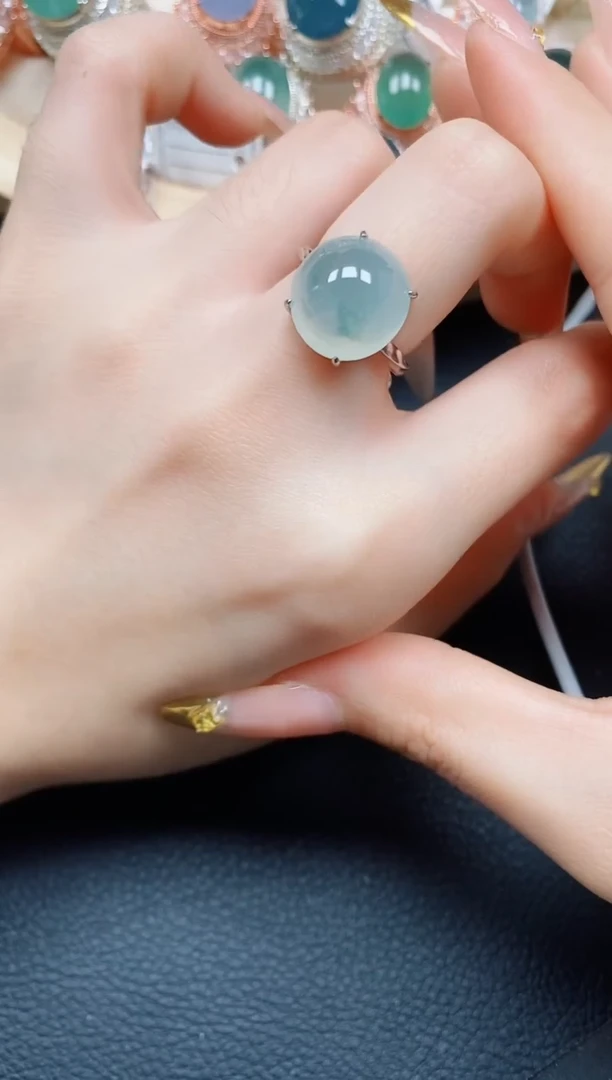 【闪购商品】翡翠戒指银S925镶嵌翡翠