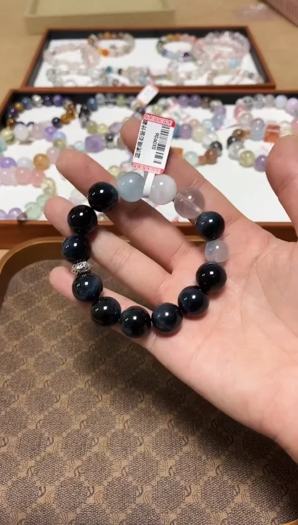 未镶嵌手链水晶22-51蓝虎眼石手串