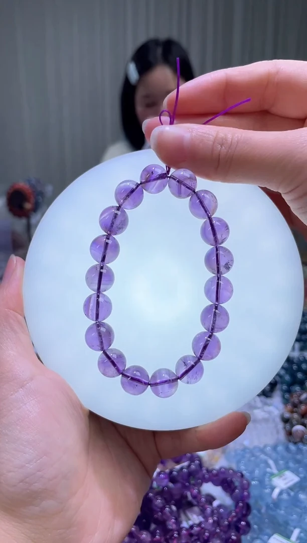 【闪购商品】紫晶手串未镶嵌巴西紫水晶11+