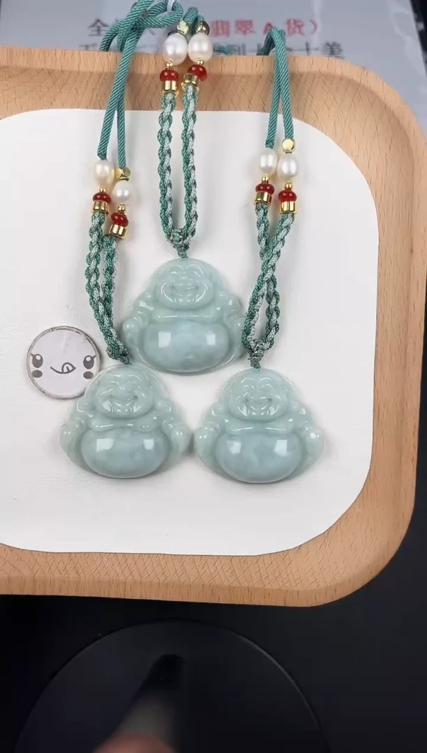 颈饰未镶嵌翡翠LA087绿中佛+送同款绳子+多样性发其一