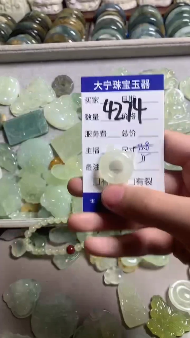 未镶嵌蛇纹石玉颈饰4274