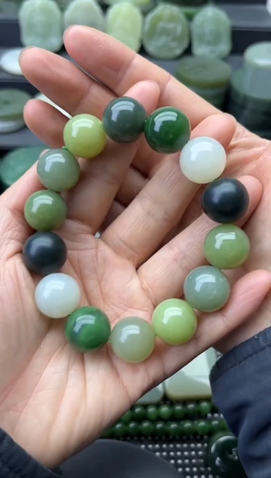 未镶嵌和田玉珠宝半成品手串