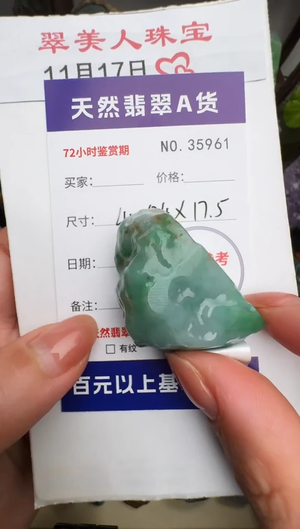 颈饰未镶嵌翡翠原石35961