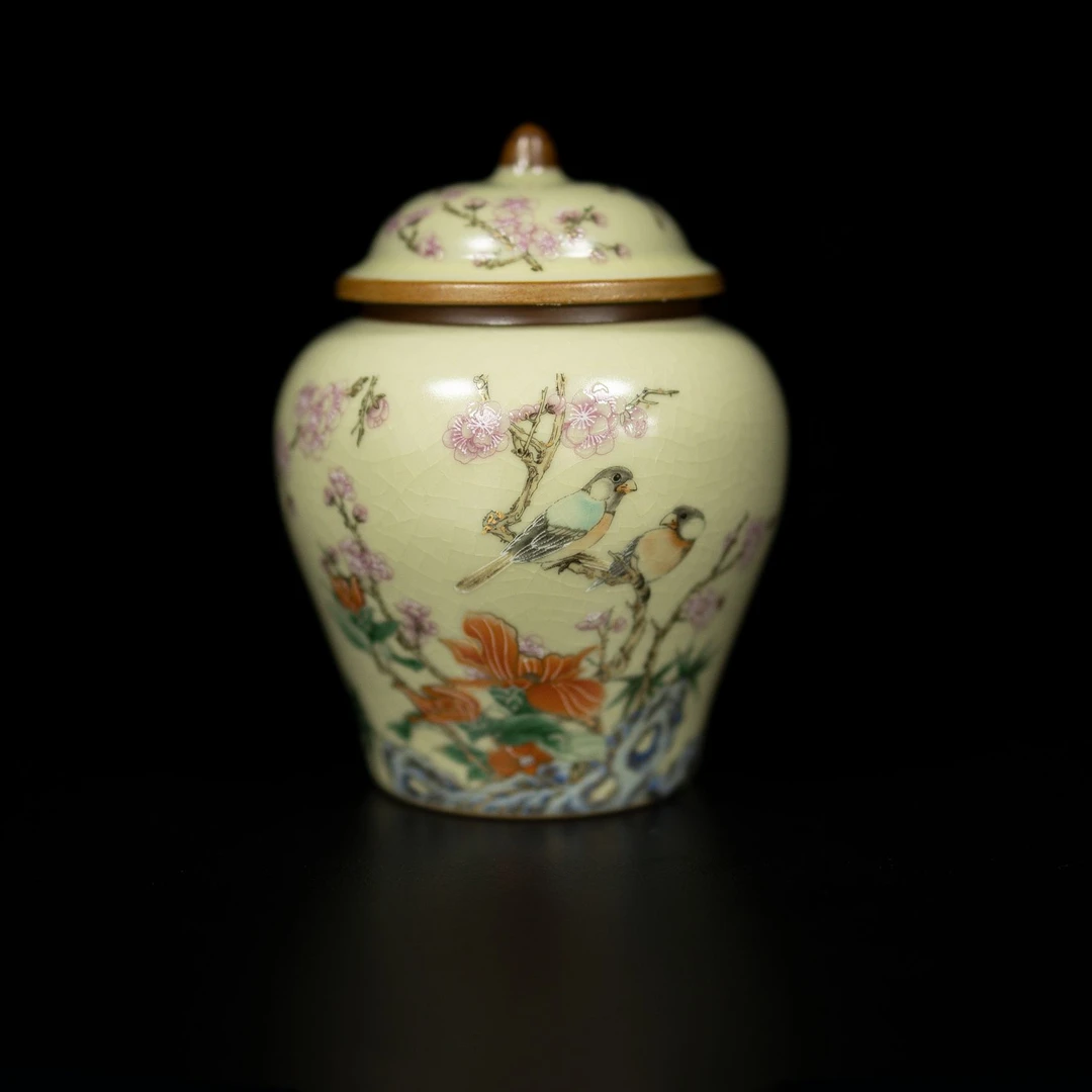 cr-岑汝梅鸟将军罐茶叶罐