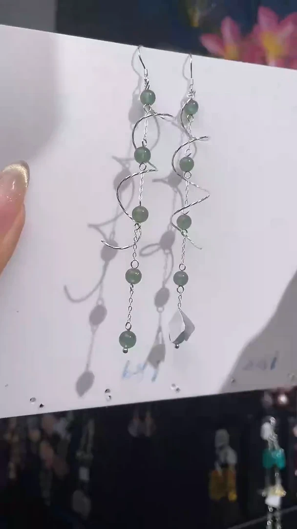 银S925镶嵌耳饰紫晶月****۶月夜的战
