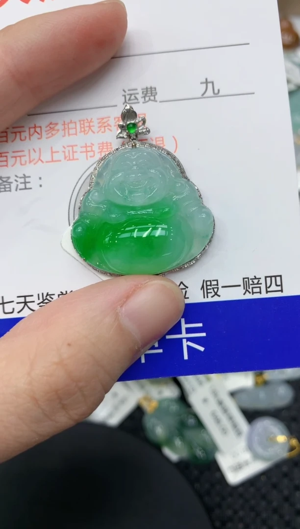 【闪购商品】翡翠颈饰18K金镶嵌11111111