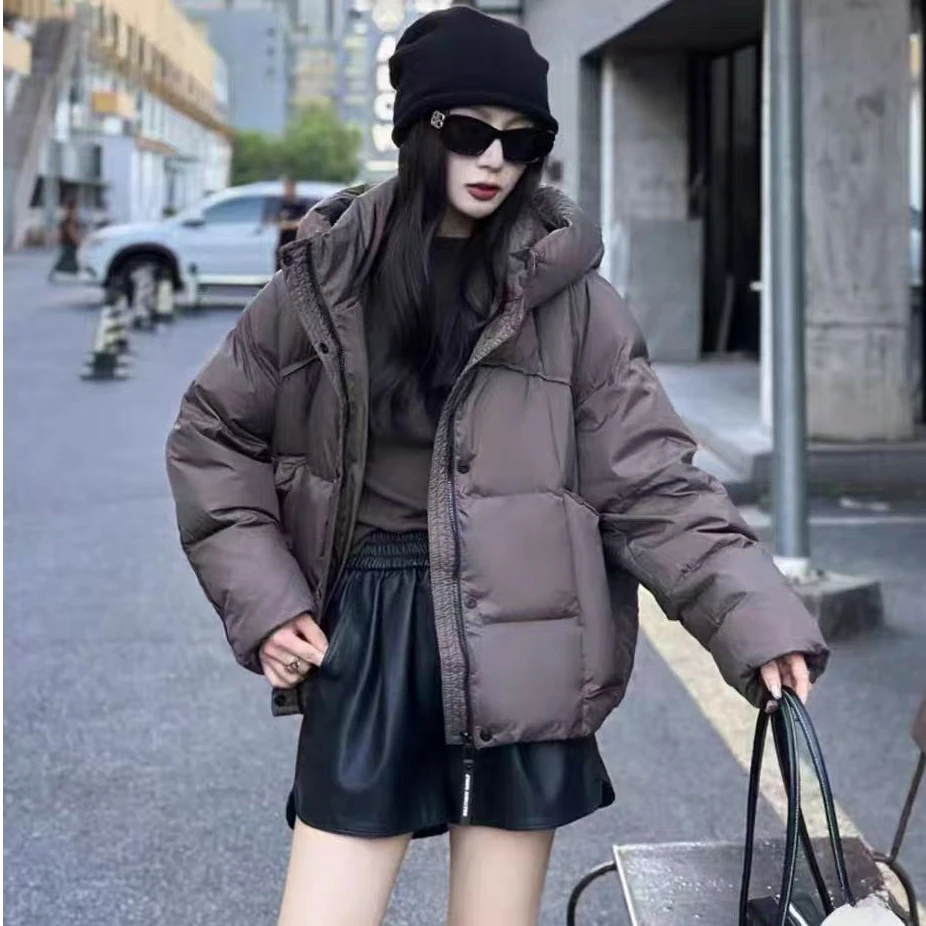 【拉萨发货】冬季女棉服保暖加厚时尚连帽高级感棉袄棉服