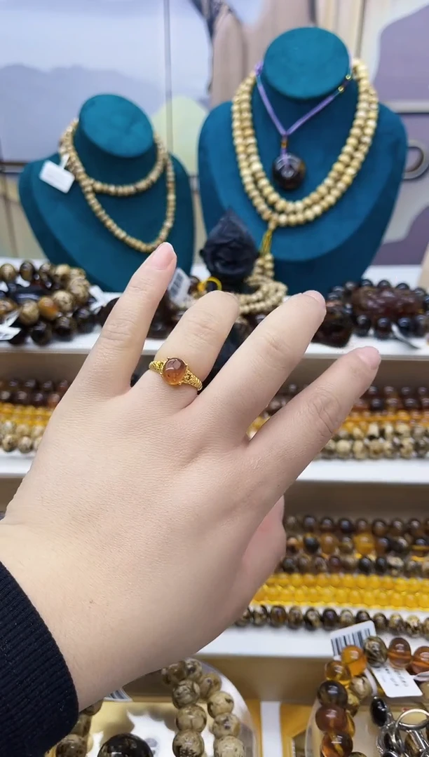 【闪购商品】琥珀戒指未镶嵌抚顺琥珀