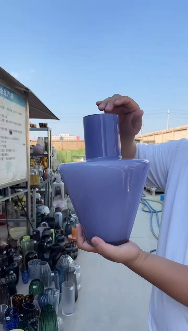 客厅摆件玻璃花瓶高级感