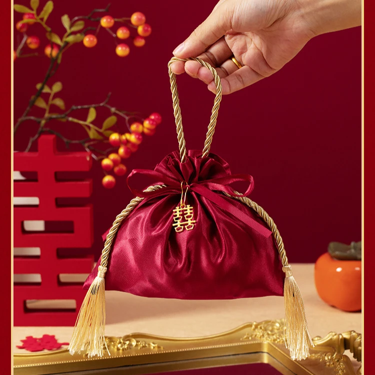 2026糖袋子结婚喜袋喜事专用糖果袋高级感婚礼喜糖礼盒布袋伴手礼