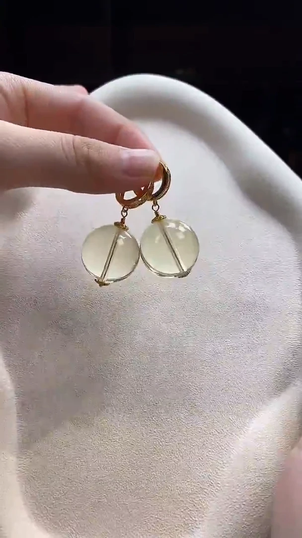 琥珀未镶嵌耳饰耳环耳环