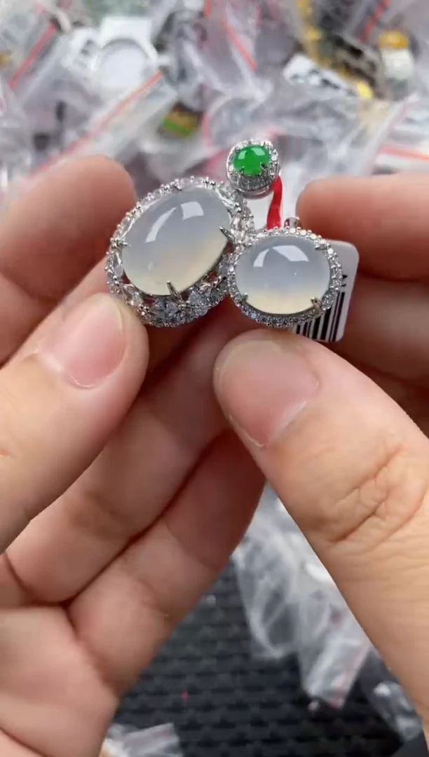 银S925镶嵌戒指翡翠333   5