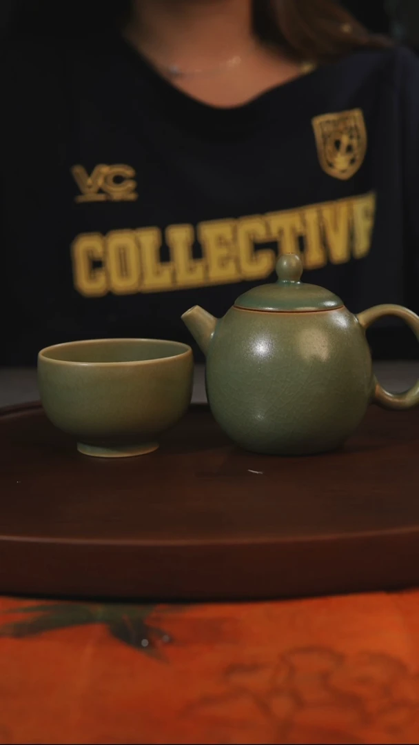 杯子龙蛋壶 柴烧全品一级 汝州原产地原矿仿古老釉