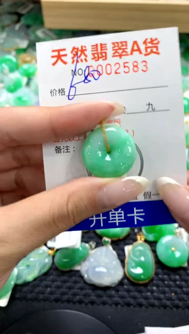 翡翠18K金镶嵌颈饰1111111111111111