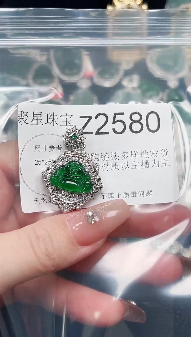 【闪购商品】翡翠颈饰未镶嵌赠皮绳2580