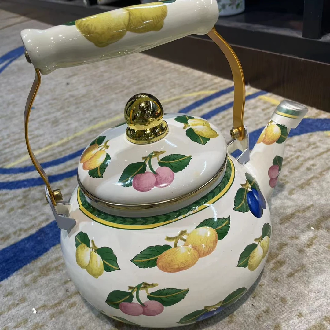 2.5L【果实】搪瓷珐琅厨房家用烧水壶，全灶具通用/花茶/果茶