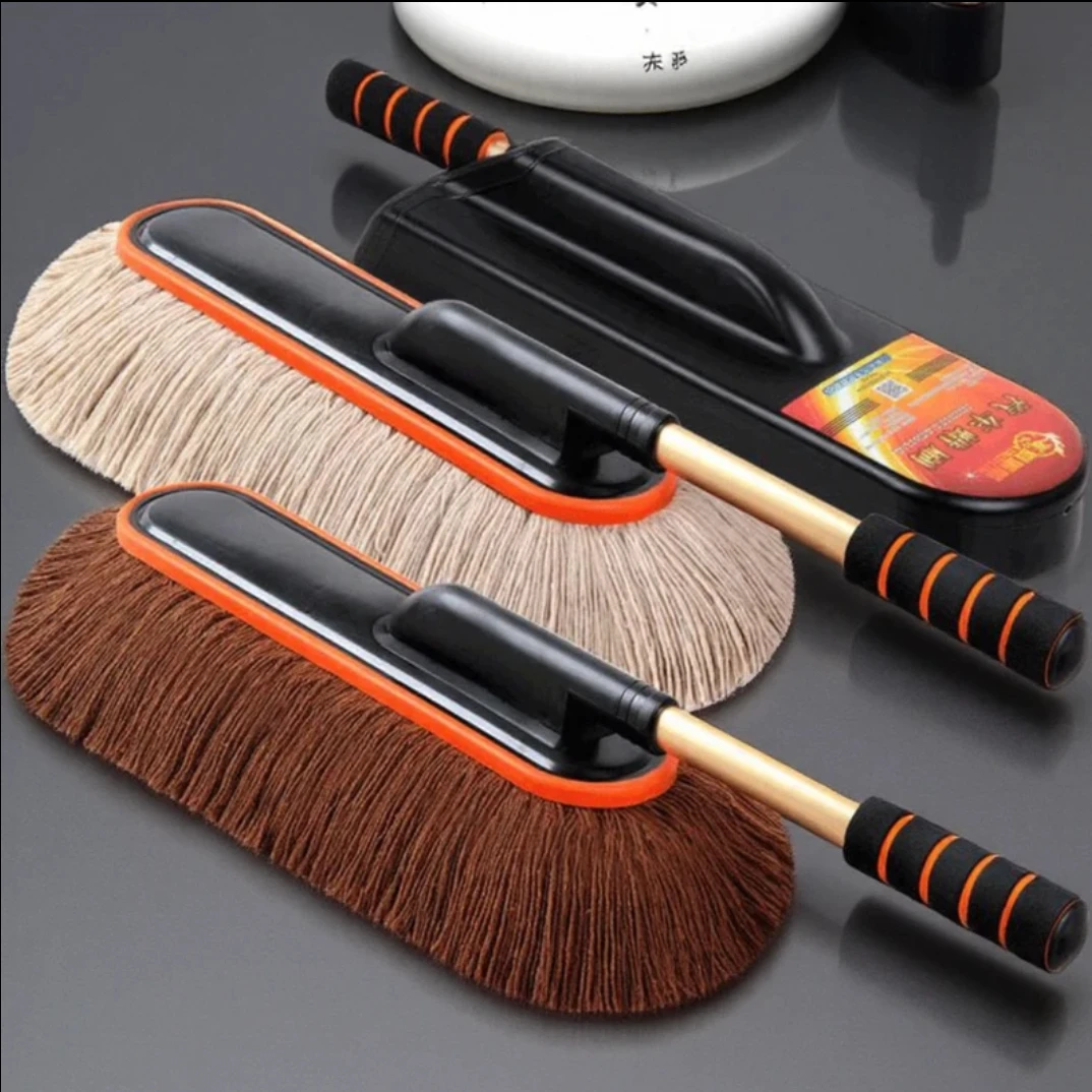 蜡刷擦车拖把汽车刷子除尘掸子洗车拖把伸缩汽车扫灰蜡刷汽车用品