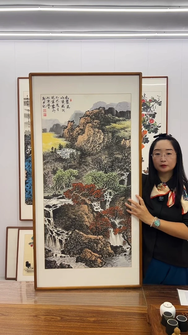 国画张现军 120*60 红叶满山溪