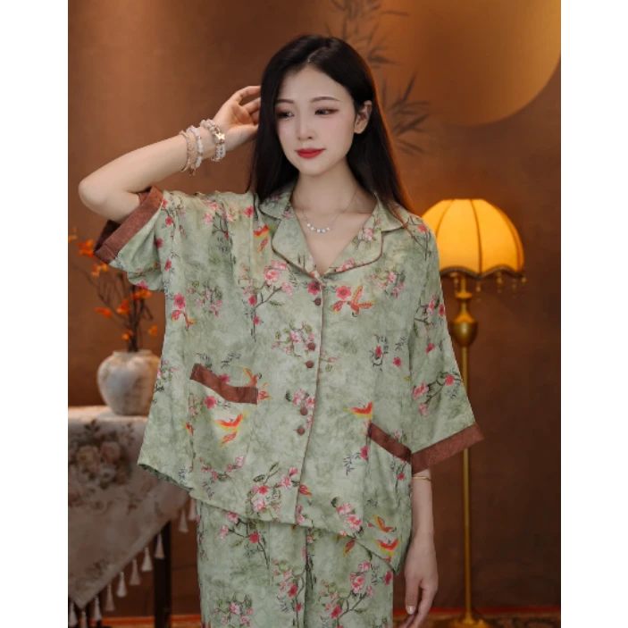 七七【梦境花园】SMS夏季睡衣家居服薄款套装 宽松版可外YX