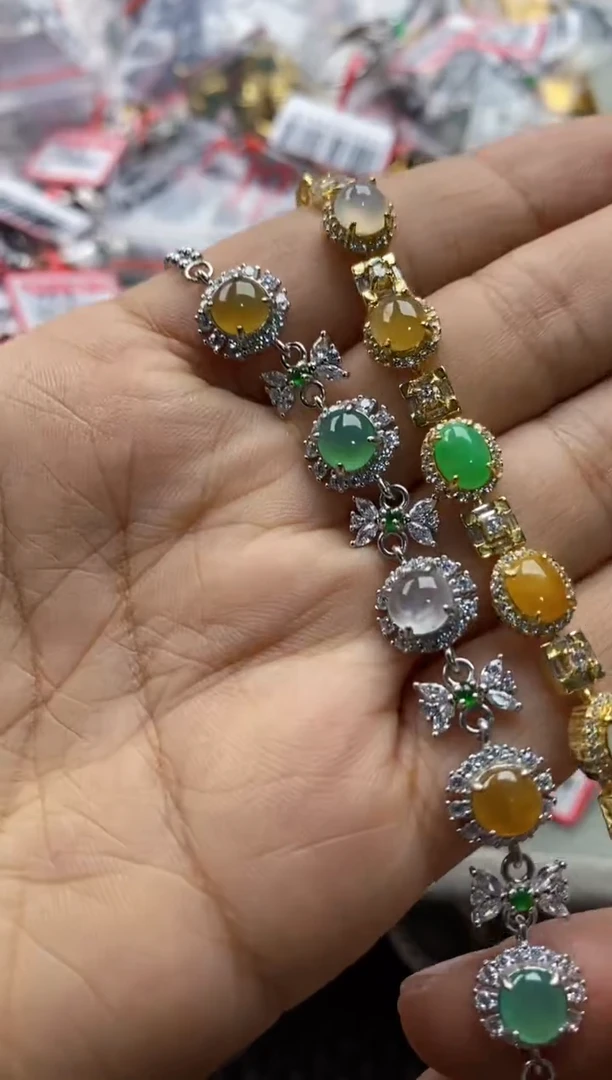 银S925镶嵌戒指翡翠15          1