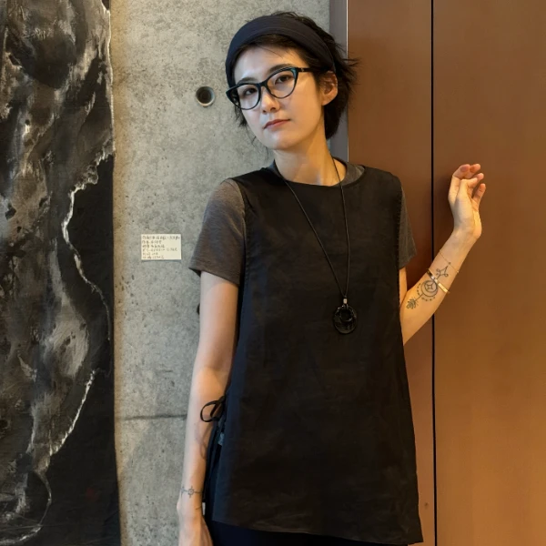 浪清/女装推荐 茉佩莉通勤百搭苎麻马甲45604#