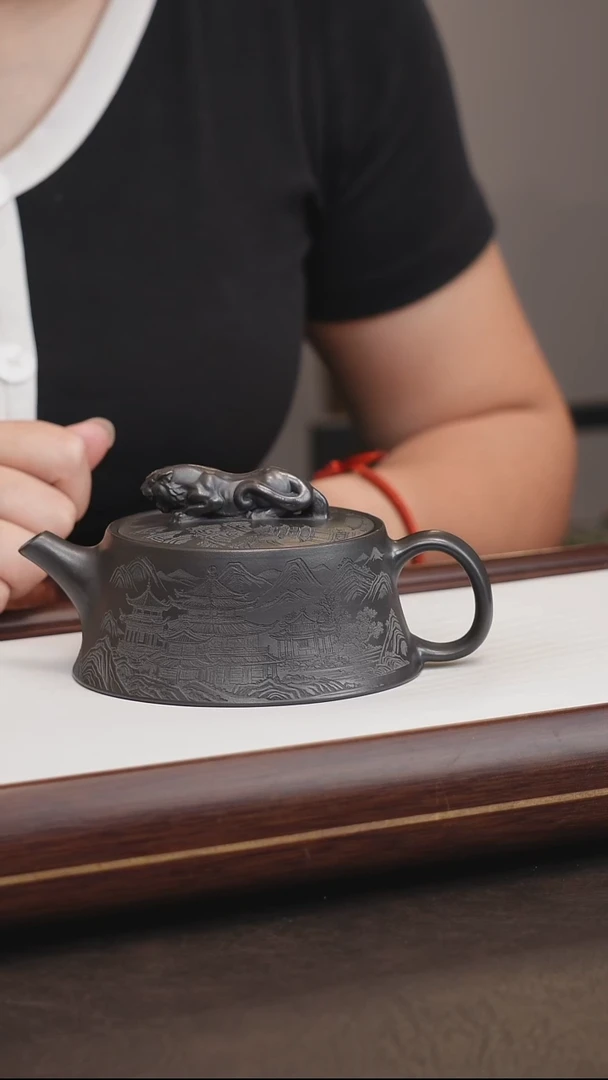 茶壶紫砂石黄卧虎藏龙