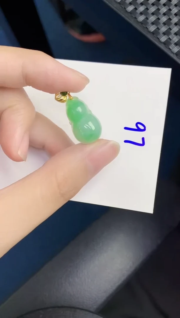 翡翠银S925镶嵌颈饰天然翡翠緬甸A貨