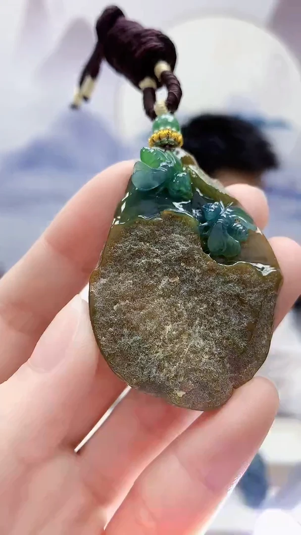 未镶嵌定制翡翠5028ry-毛货挂件24