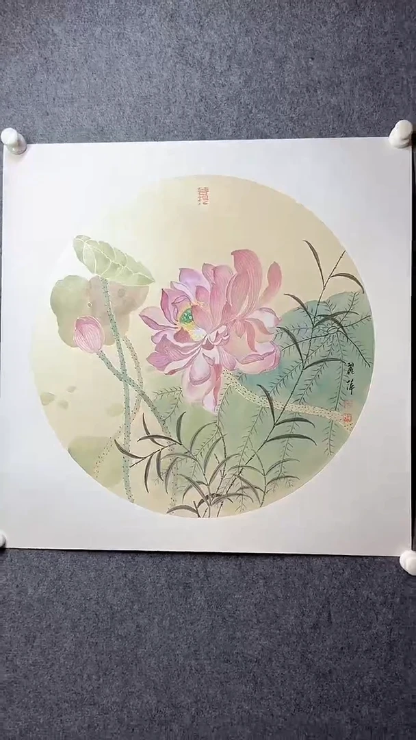 国画张老师丽萍老师国画作品-沒骨精品花鸟1幅