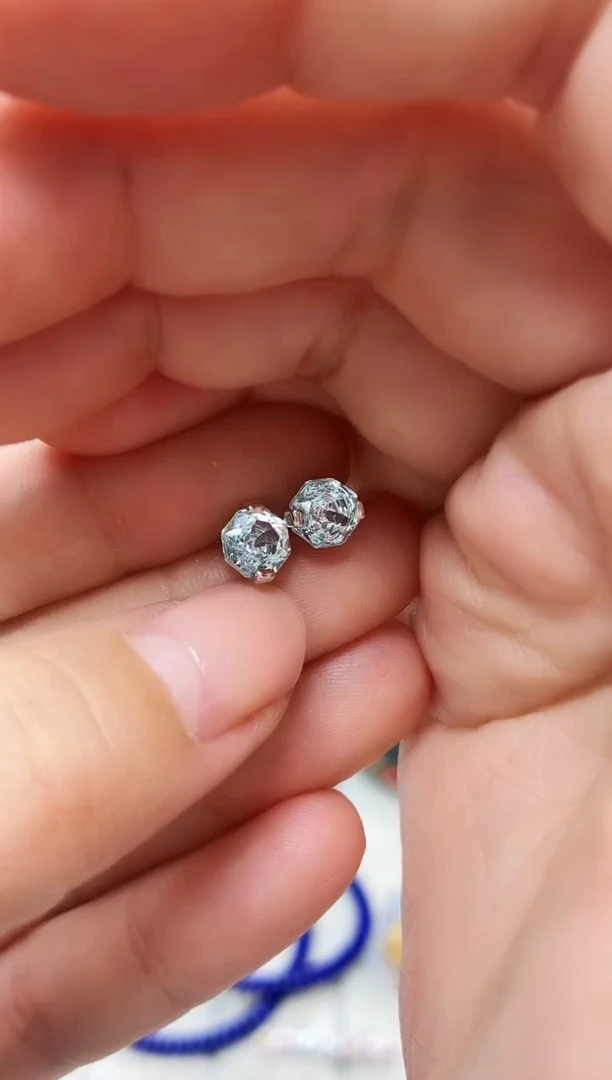 银S925镶嵌托帕石耳饰441BJ1213产品一个（多样性）