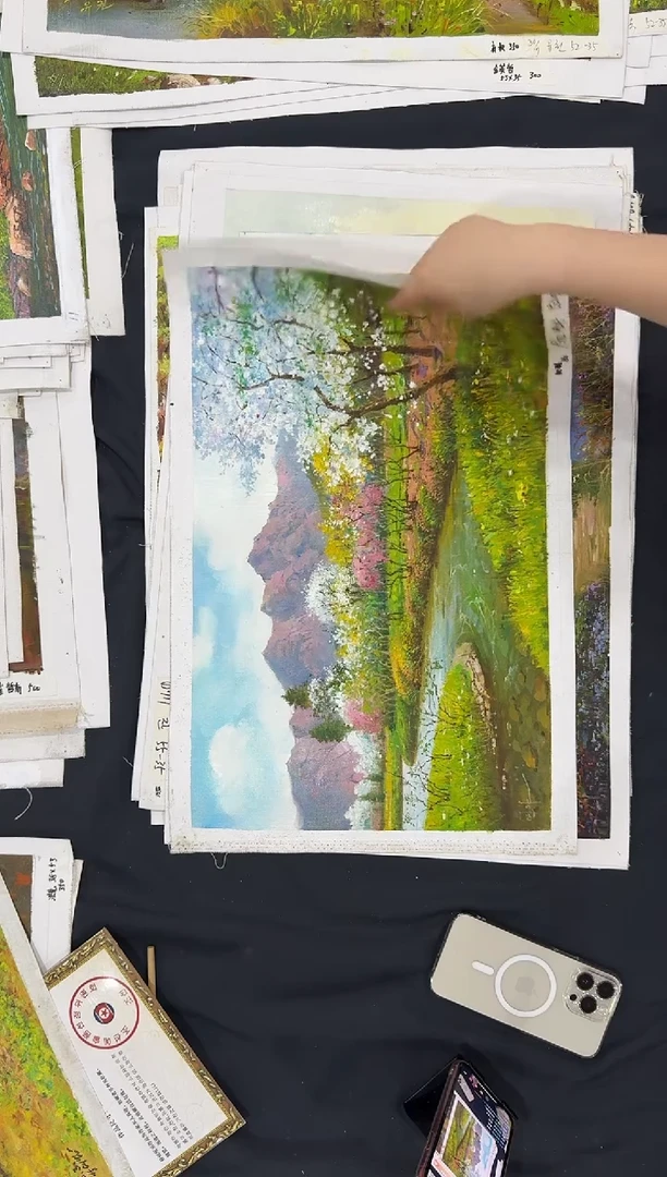 油画【原创·保真·带证书】朝鲜画家纯手绘油画--顺丰包邮--