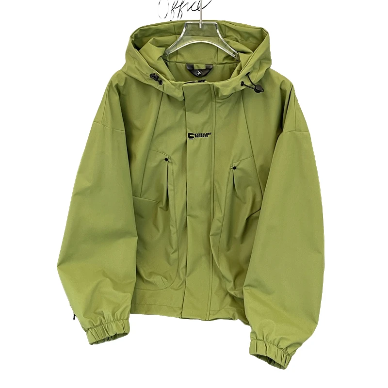 冲锋衣男日系潮牌宽松连帽登山服男士春秋款美式休闲工装夹克外套