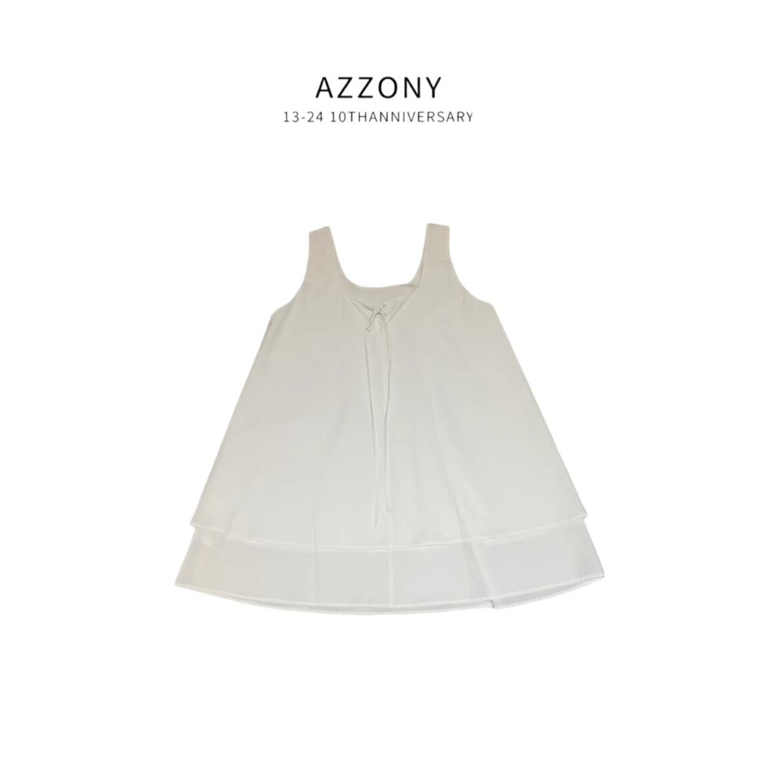 Az LongQuan 飘带背心裙 设计师新款百搭休闲背心裙 DA31318