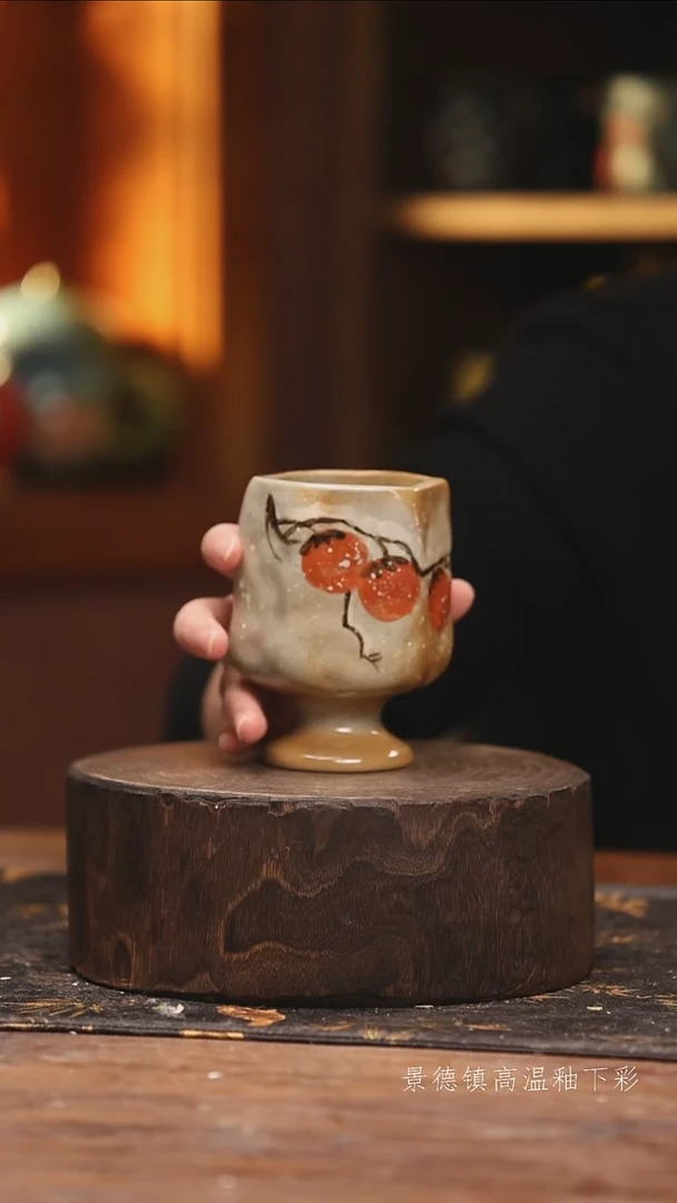 陶瓷景德镇高温釉下手绘陶瓷@L267@