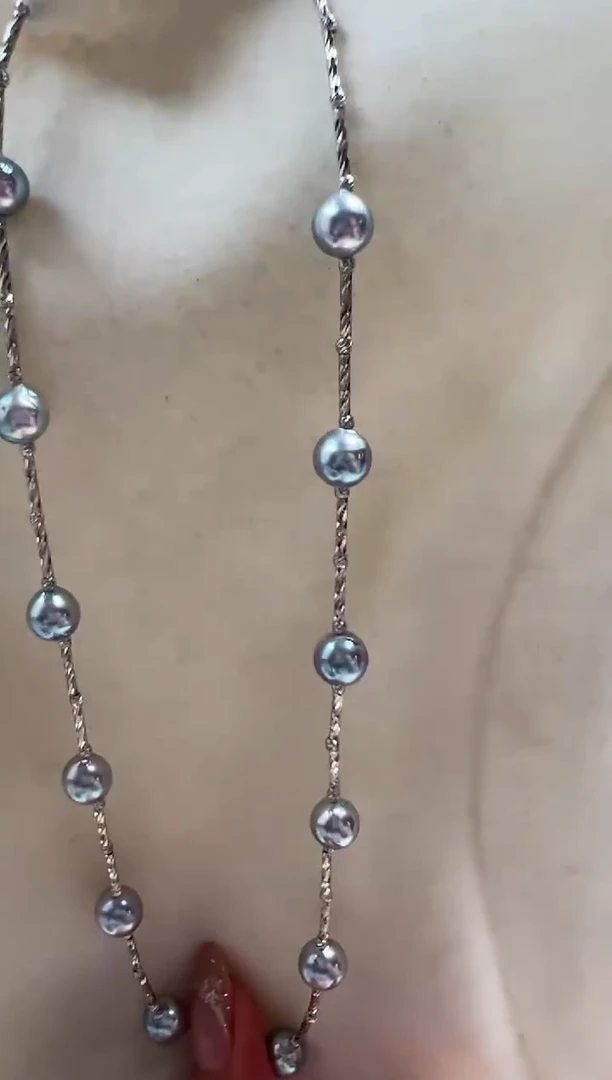 银S925镶嵌海水珍珠DA XT140 巴洛克项链