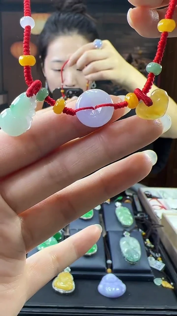 未镶嵌挂件翡翠脚链