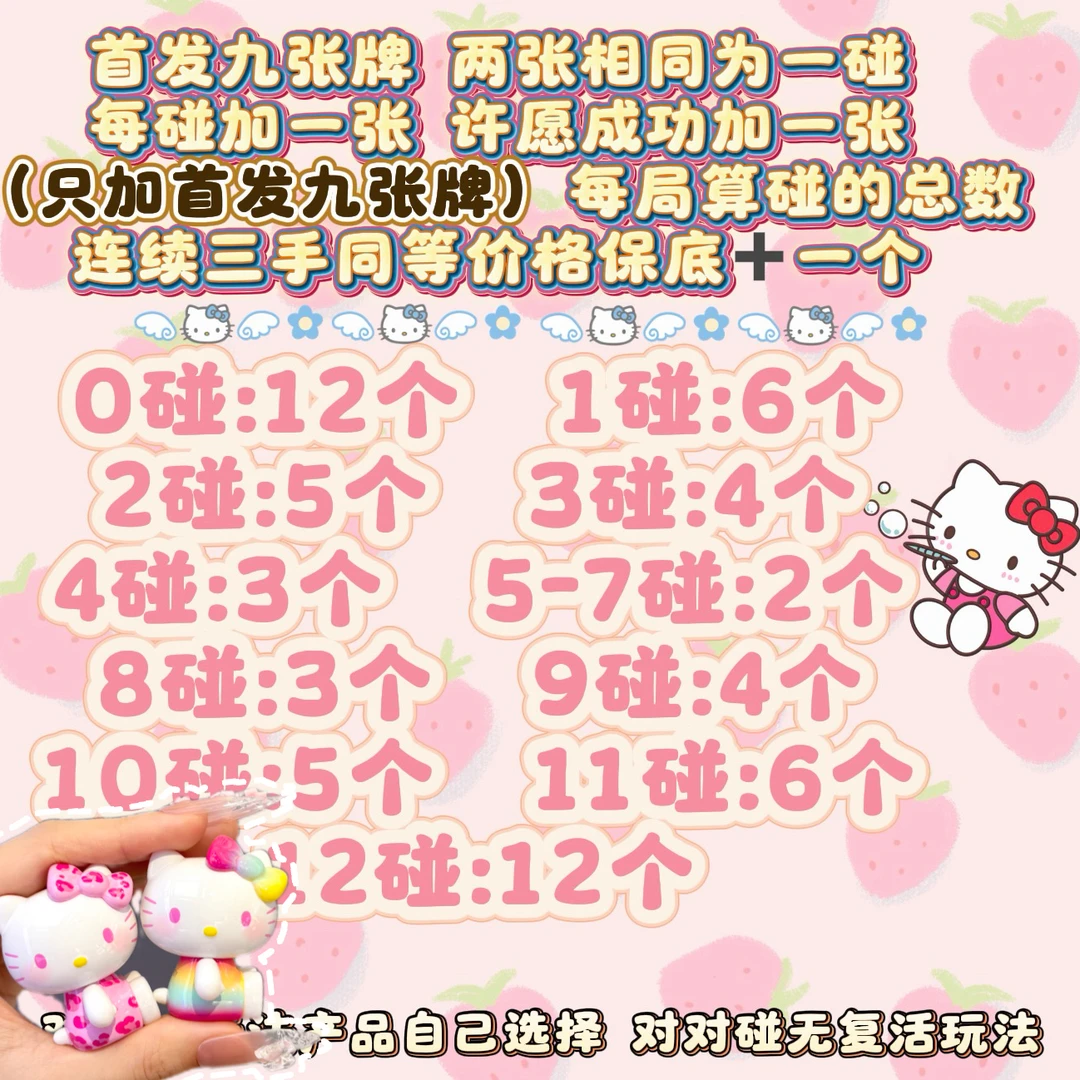 对对碰三丽欧盲盒Hello Kitty潮玩手办夏日彩虹糖萌粒三丽鸥米粒