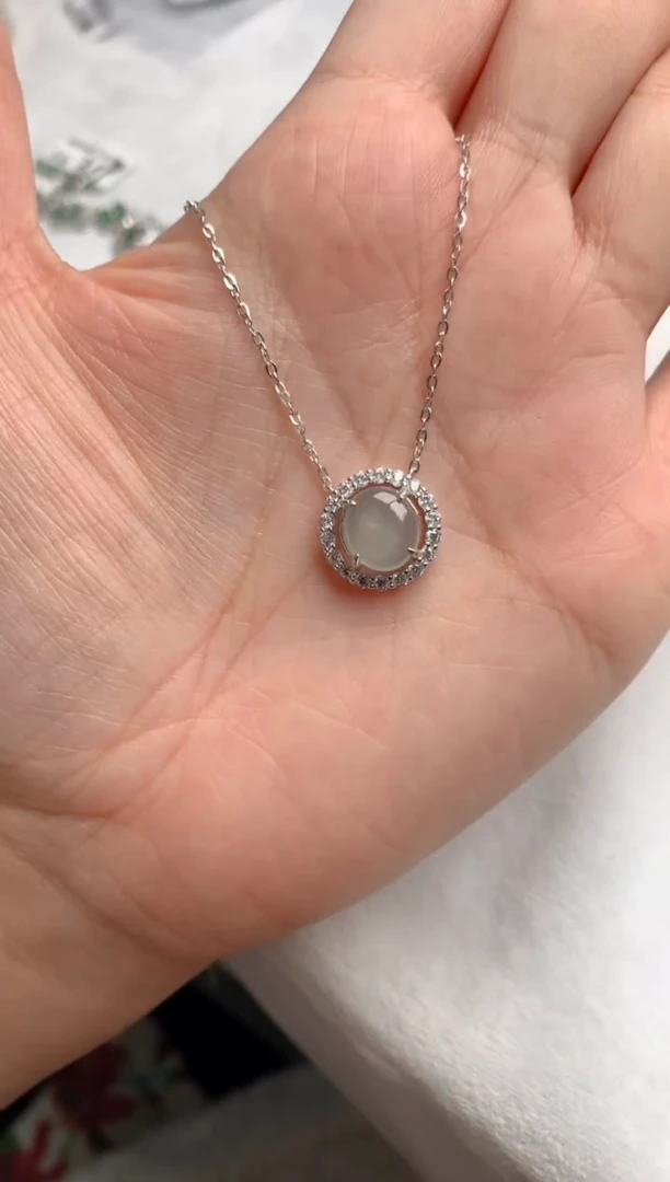 【闪购商品】翡翠颈饰银S925镶嵌热