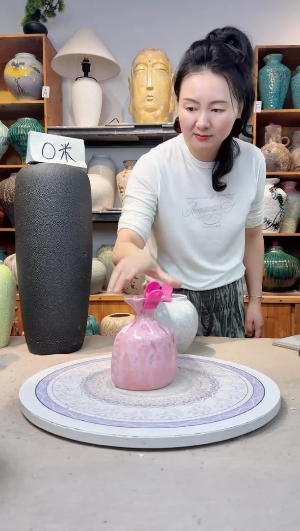瓶陶瓷花瓶 无花  福利 不能装水 a609