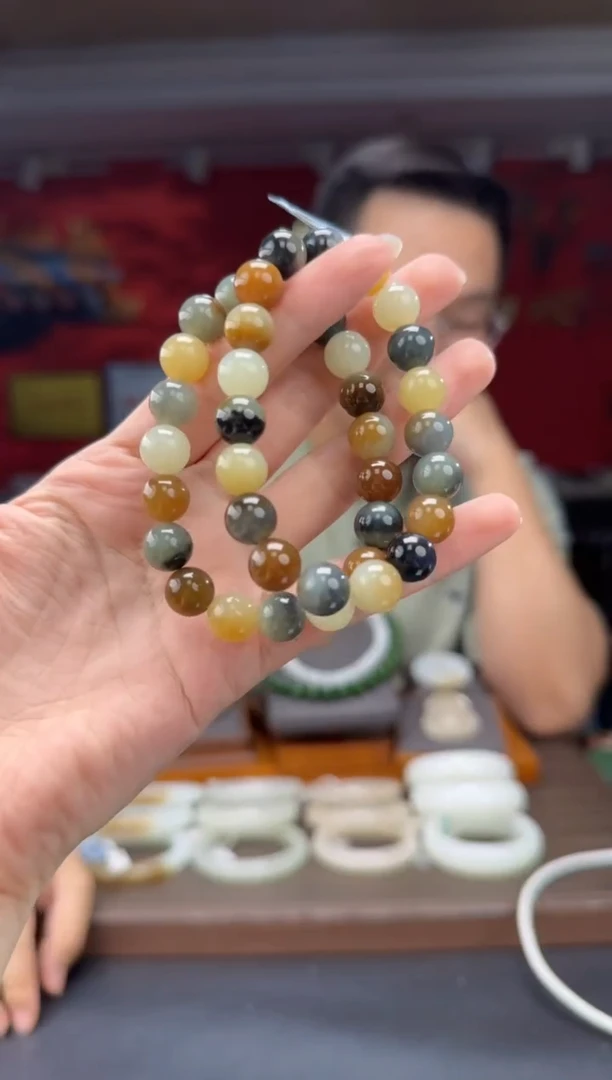 手串未镶嵌和田玉楼兰三色单圈手串多样性发货拍一发一