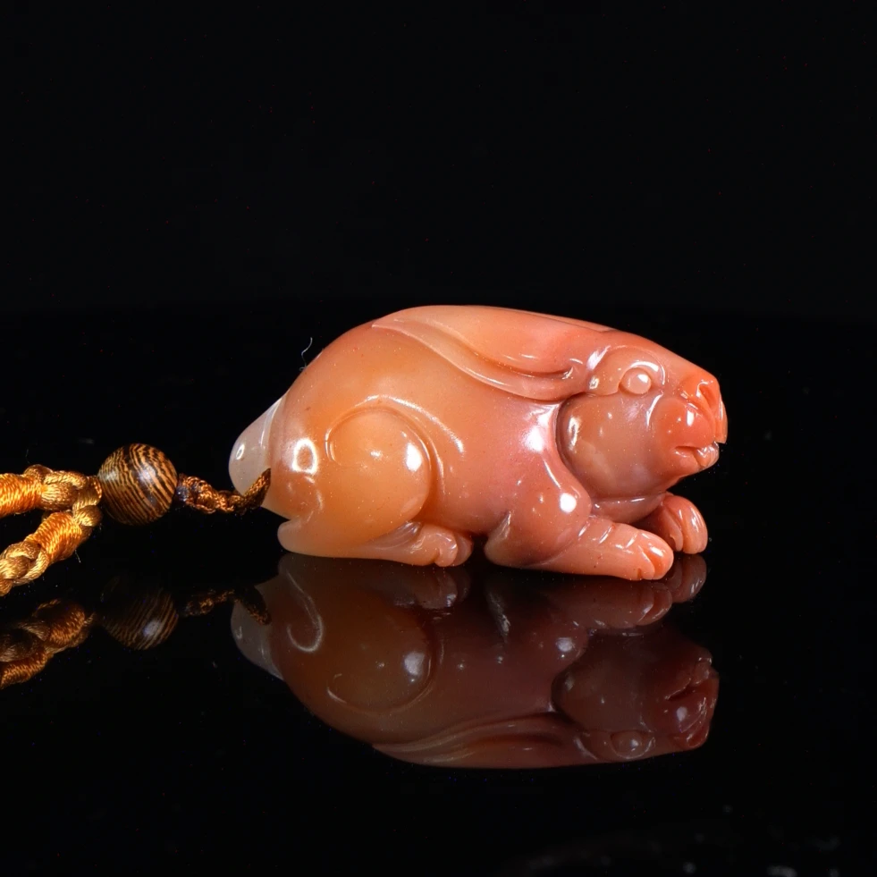 Lot.3.结晶芙蓉月宝手把件85克6.3x3.2x3.3cm