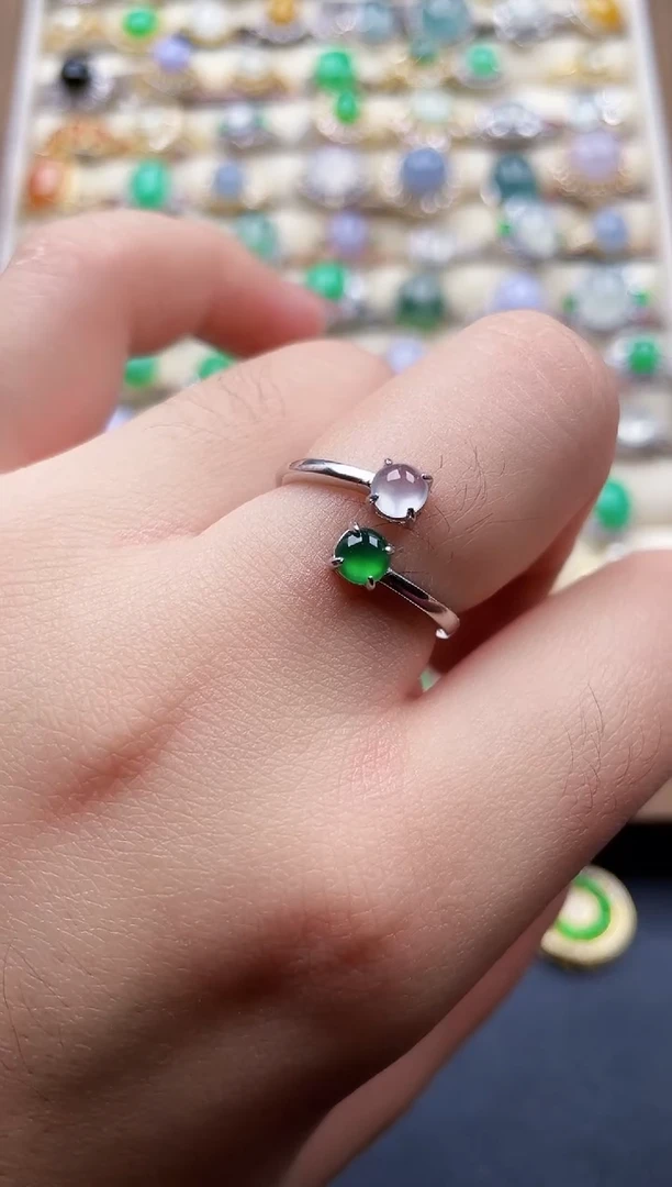 银S925镶嵌戒指翡翠20