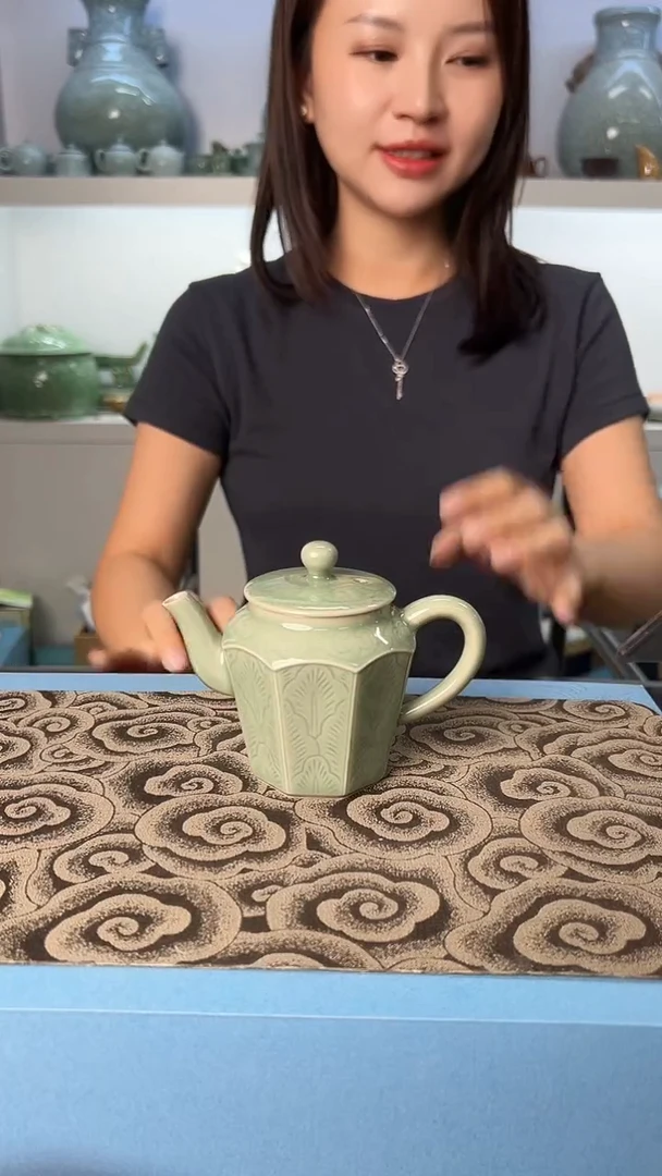 龙泉云间青瓷小米茶器