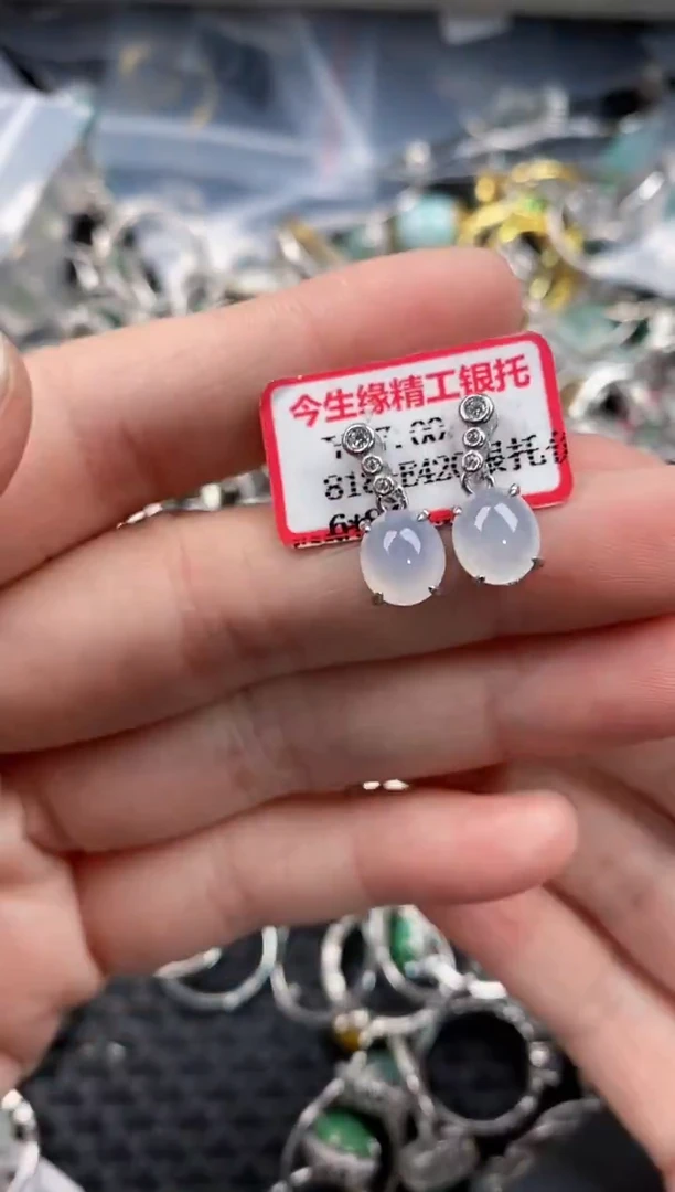 银S925镶嵌戒指翡翠11-11     7