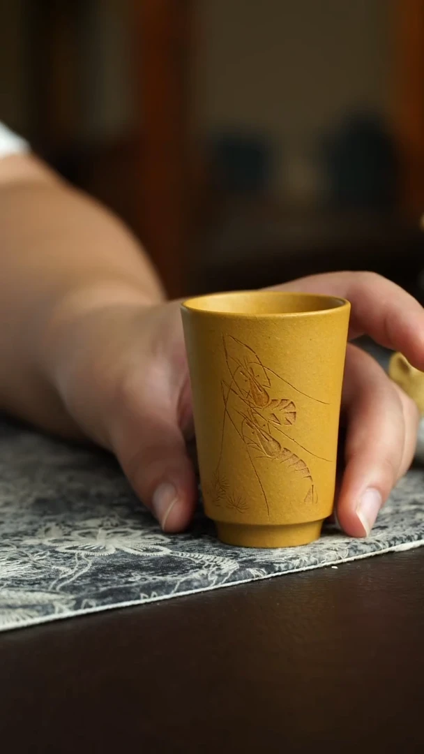 茶杯紫砂14号宜兴紫砂原矿作品黄金段主人杯