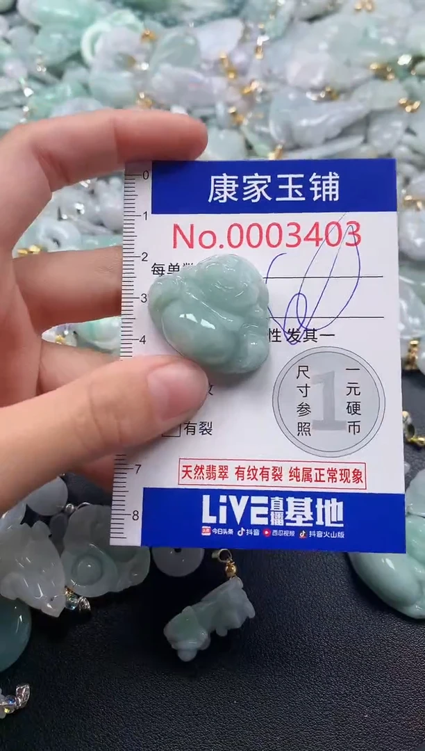 吊坠(不含链)未镶嵌翡翠3403