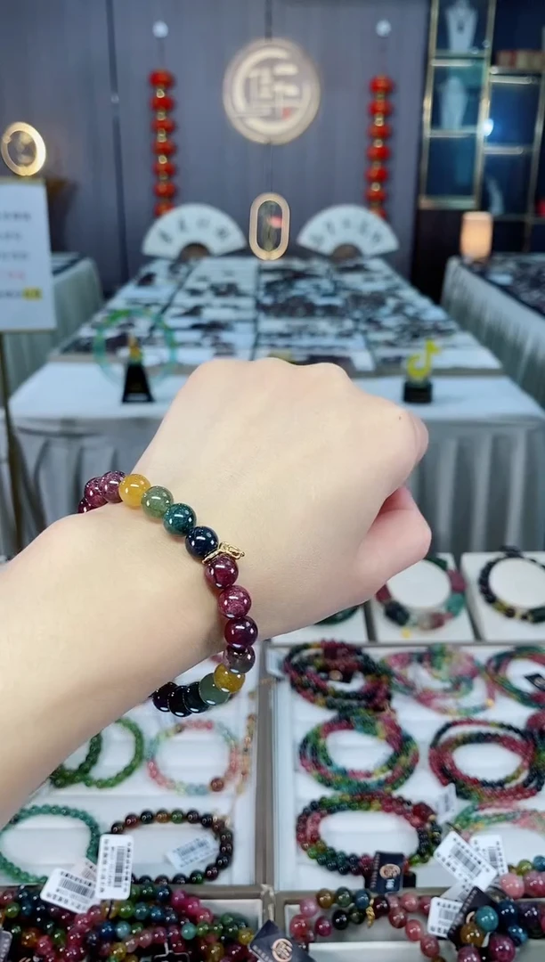 未镶嵌老矿碧玺单圈手串8mm+碧玺hon多样性发一条