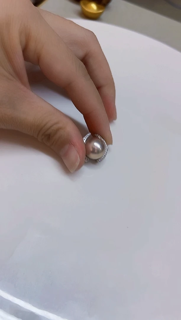 未镶嵌戒指淡水珍珠12-13mm